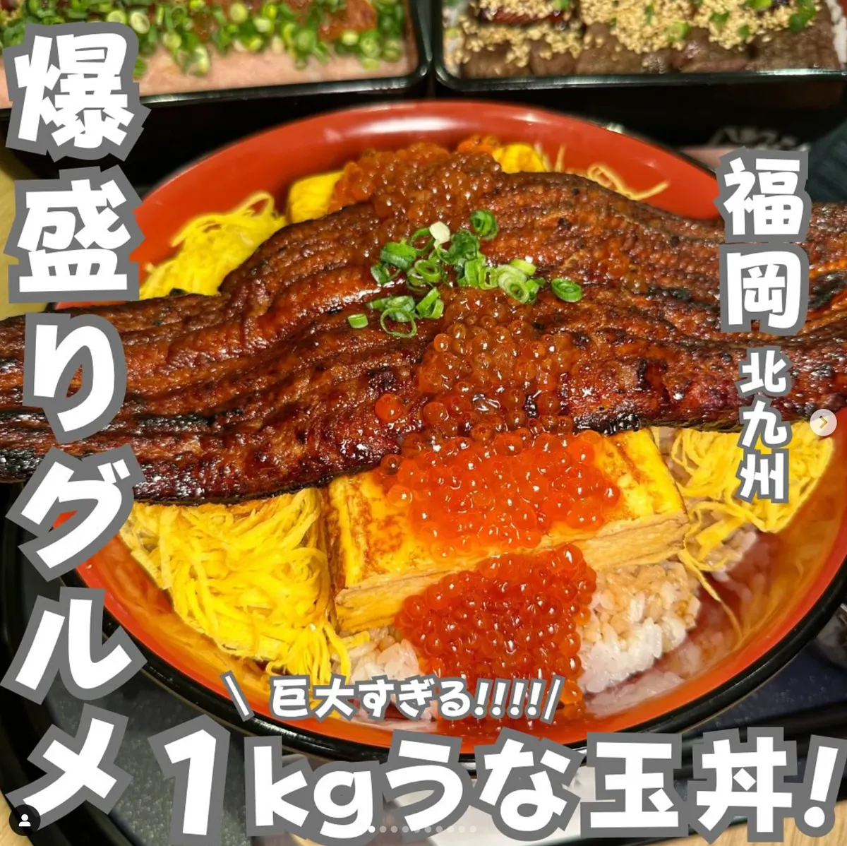 📍福岡県『巨大過ぎる1kgうなぎ丼!!🔥』